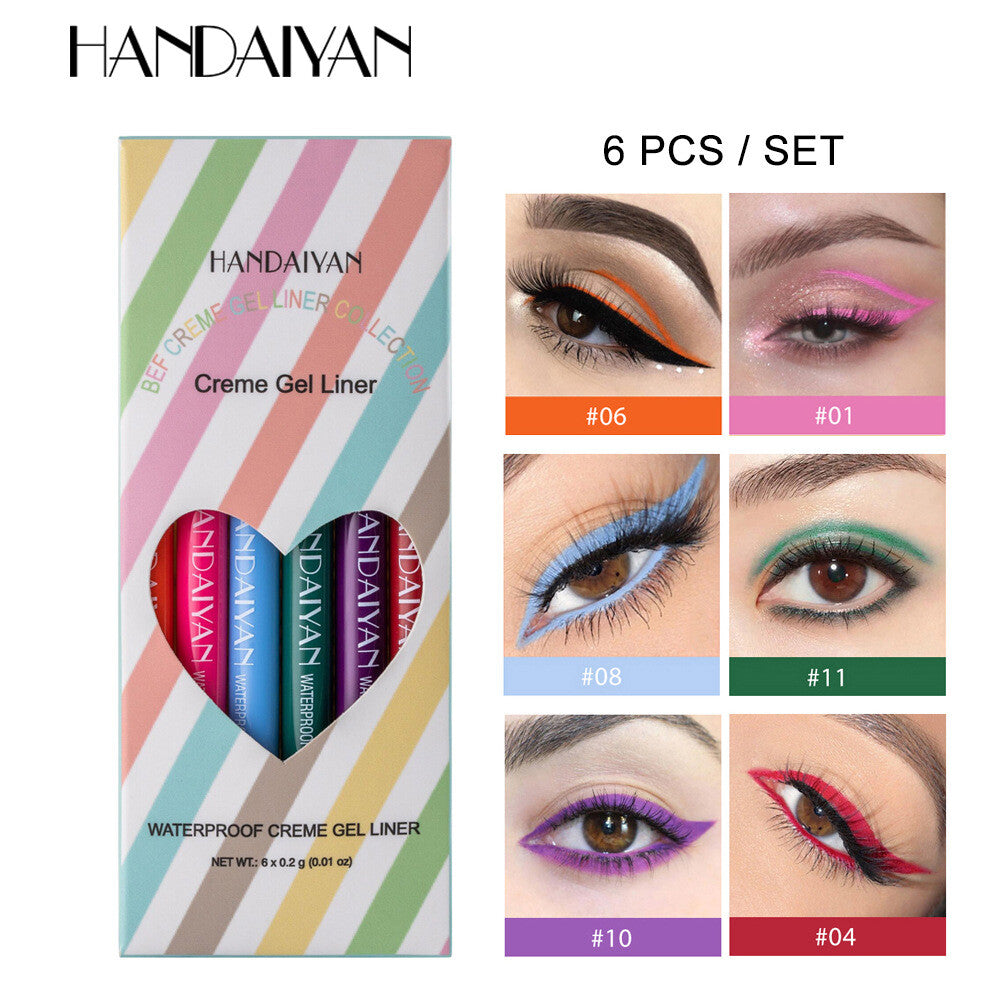 20 Color Liquid Eyeliner Pencil Black Brown Blue Waterproof Long-Lasting Makeup