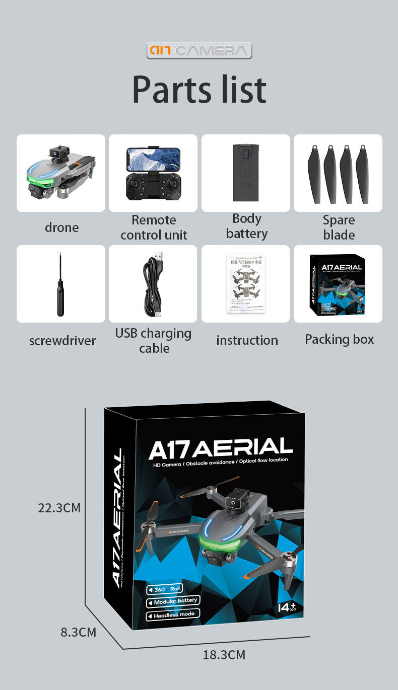 Camera Drones 4K HD Three Camera GPS Aerial Photography Foldable with 3 Battery