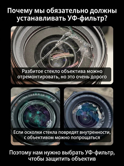 CPL-фильтр 40.5-52 мм, сверхтонкий из оптического стекла, многослойное просветление, для объективов фотоаппаратов