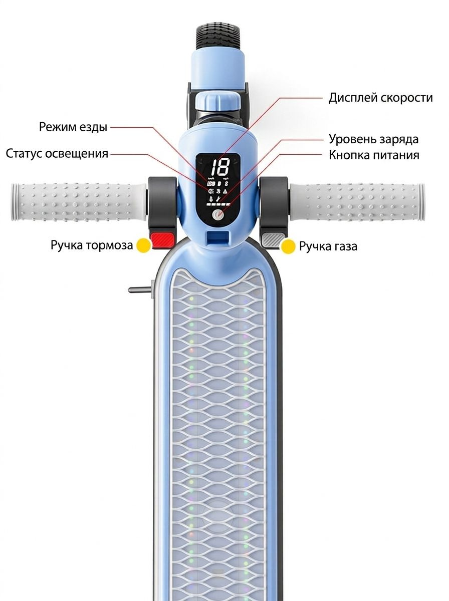Электросамокат для детей 6.3 дюймов, складной мини, двухколесный, легкий и портативный