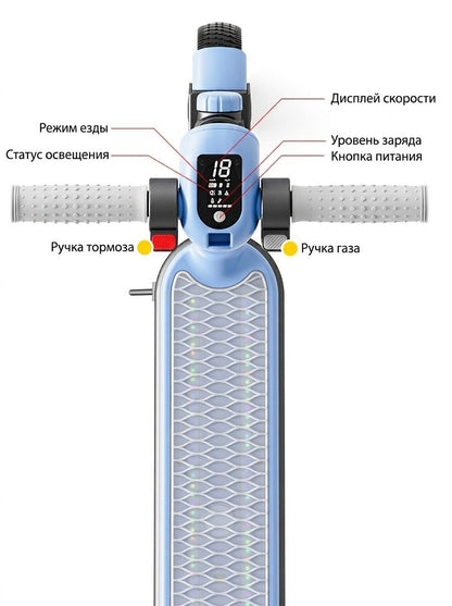 Электросамокат для детей 6.3 дюймов, складной мини, двухколесный, легкий и портативный