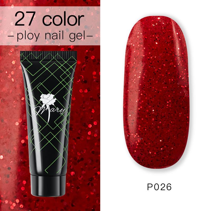 Гель для наращивания ногтей Rosemary Beauty полигель цветной для моделирования, 15 г