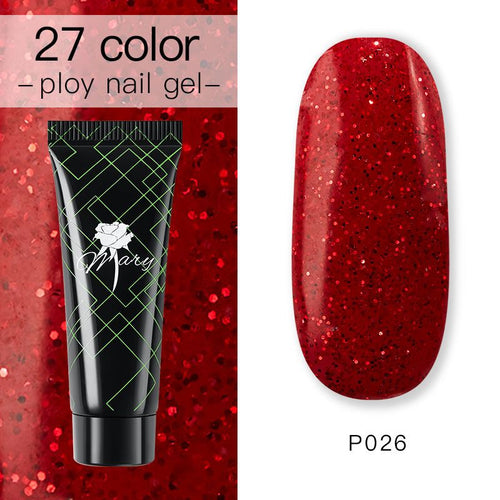 Гель для наращивания ногтей Rosemary Beauty полигель цветной для моделирования, 15 г