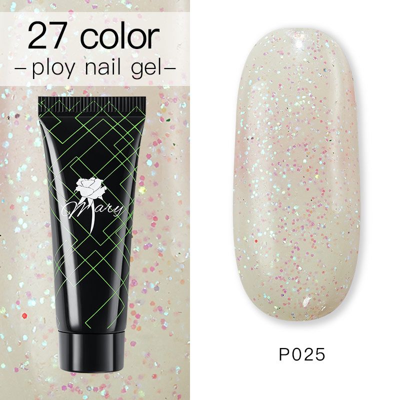 Гель для наращивания ногтей Rosemary Beauty полигель цветной для моделирования, 15 г