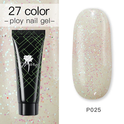 Гель для наращивания ногтей Rosemary Beauty полигель цветной для моделирования, 15 г
