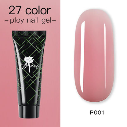 Гель для наращивания ногтей Rosemary Beauty полигель цветной для моделирования, 15 г