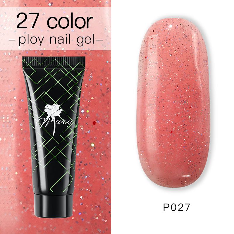 Гель для наращивания ногтей Rosemary Beauty полигель цветной для моделирования, 15 г