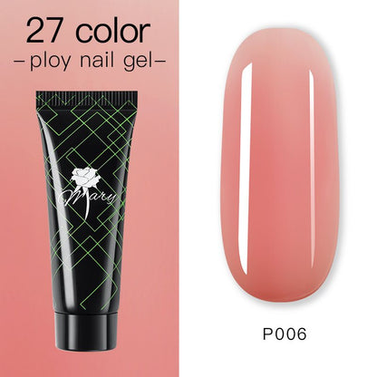 Гель для наращивания ногтей Rosemary Beauty полигель цветной для моделирования, 15 г