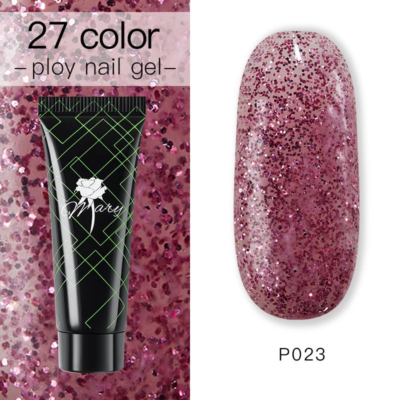 Гель для наращивания ногтей Rosemary Beauty полигель цветной для моделирования, 15 г