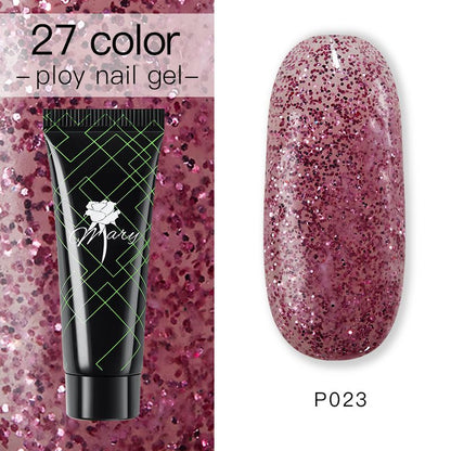 Гель для наращивания ногтей Rosemary Beauty полигель цветной для моделирования, 15 г