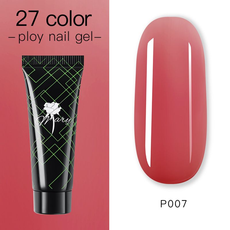 Гель для наращивания ногтей Rosemary Beauty полигель цветной для моделирования, 15 г