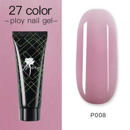 Гель для наращивания ногтей Rosemary Beauty полигель цветной для моделирования, 15 г