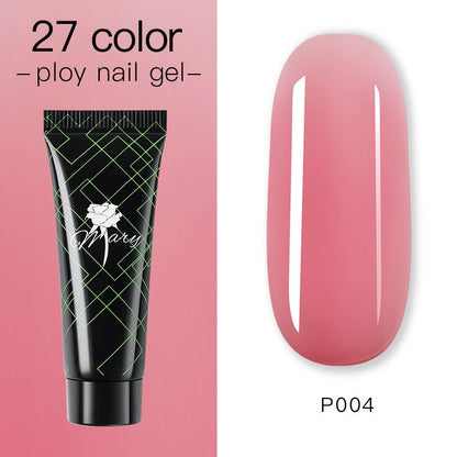 Гель для наращивания ногтей Rosemary Beauty полигель цветной для моделирования, 15 г