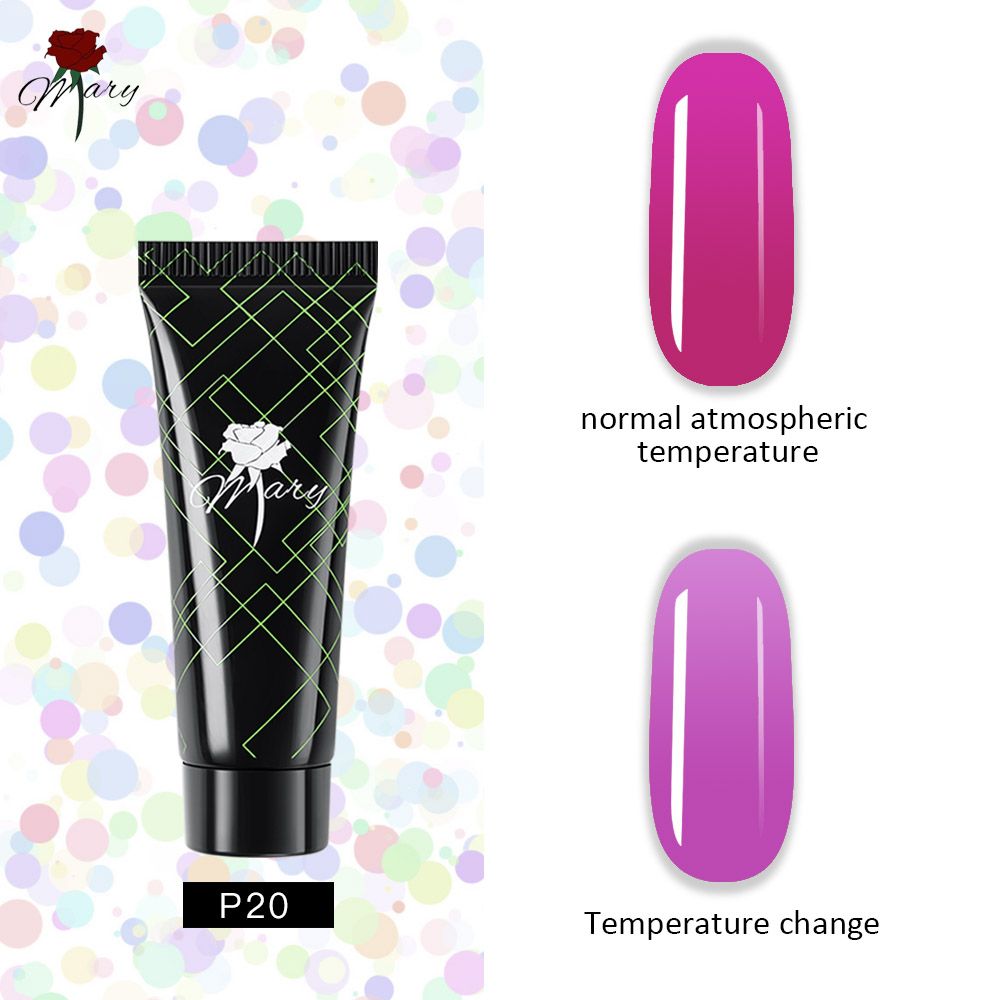Гель для наращивания ногтей Rosemary Beauty полигель цветной для моделирования, 15 г