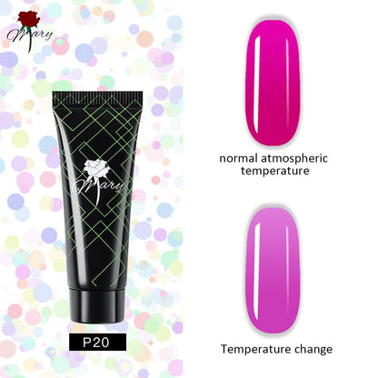 Гель для наращивания ногтей Rosemary Beauty полигель цветной для моделирования, 15 г