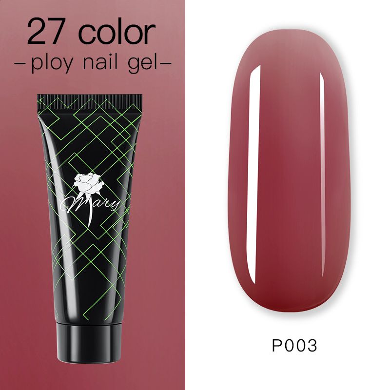 Гель для наращивания ногтей Rosemary Beauty полигель цветной для моделирования, 15 г