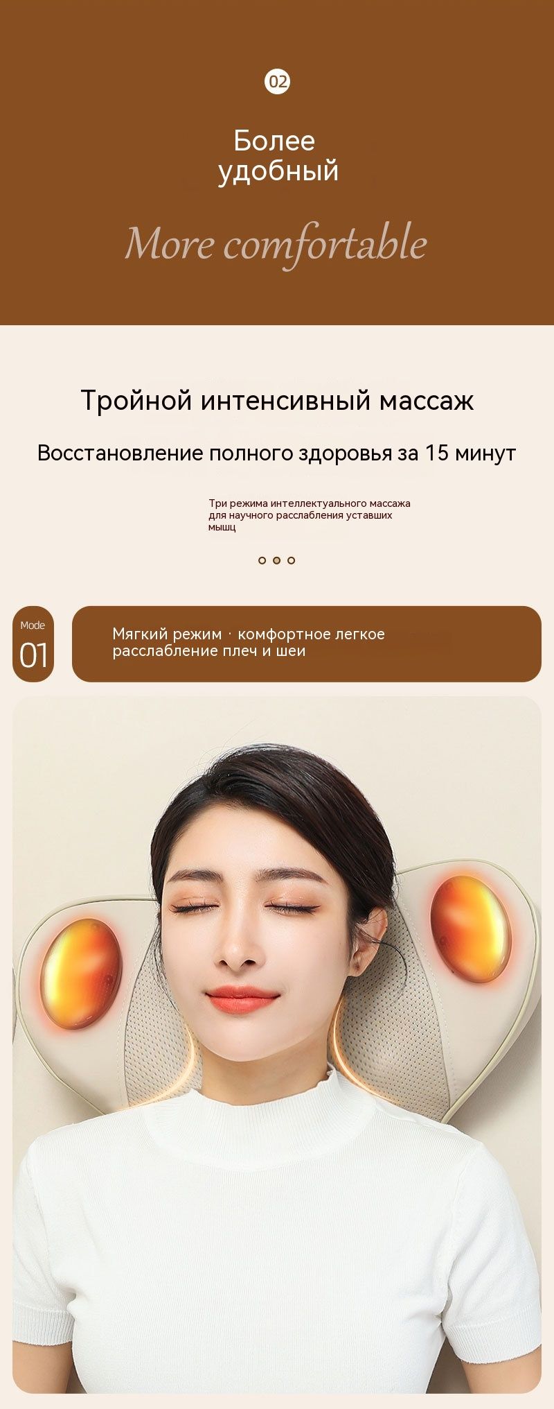 Универсальный массажер для шеи, спины и поясницы с подогревом, массажная подушка для снятия усталости