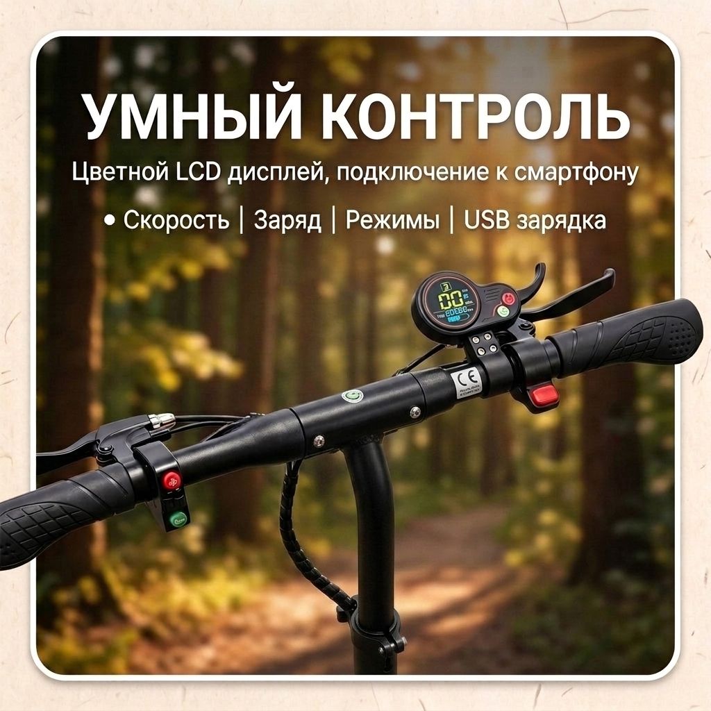 Электросамокат 800 Вт 10 дюймов складной для взрослых, запас хода до 60 км, для ежедневных поездок на работу