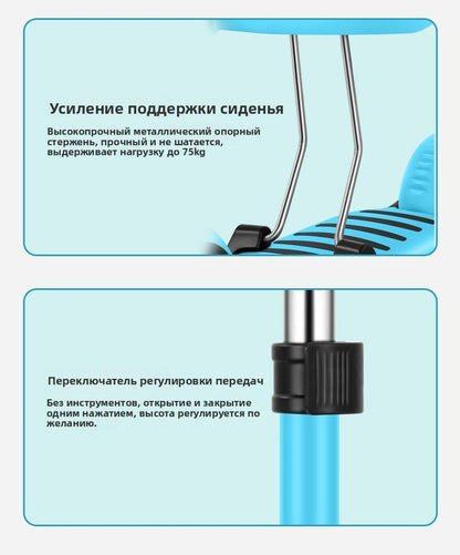 Детский самокат 3 в 1 складной трансформер от 2 до 6 лет, с сиденьем для начинающих, для активных прогулок