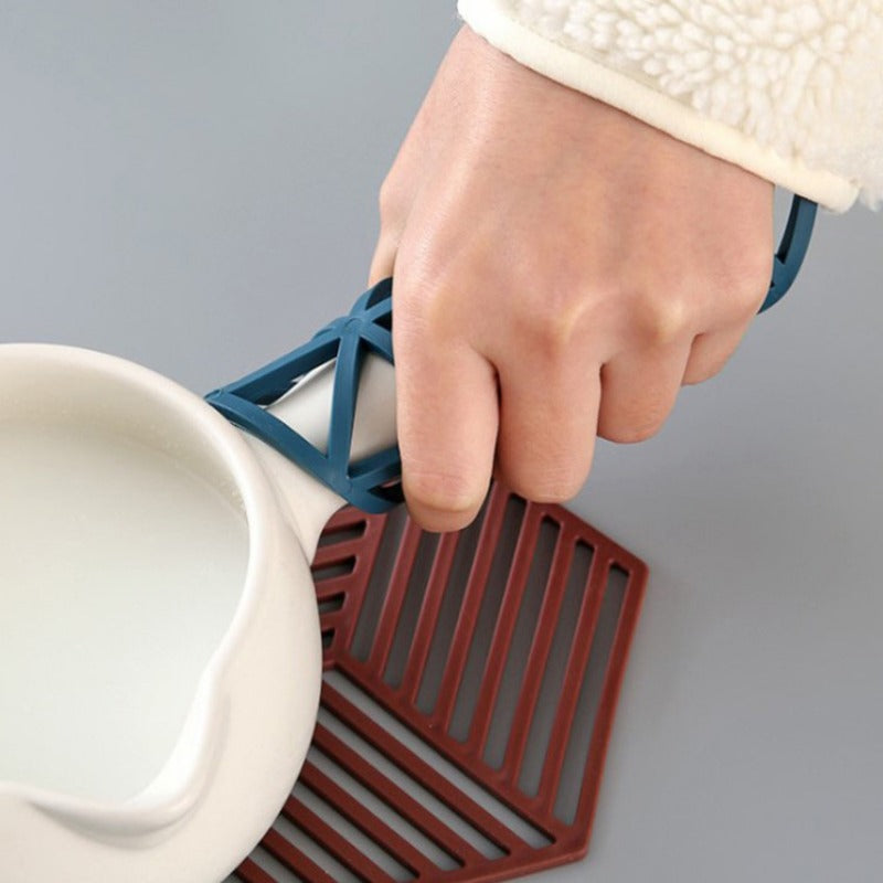 镂空纯色茶杯垫北欧风家居用品耐高温硅胶隔热垫防滑隔热防热碗垫