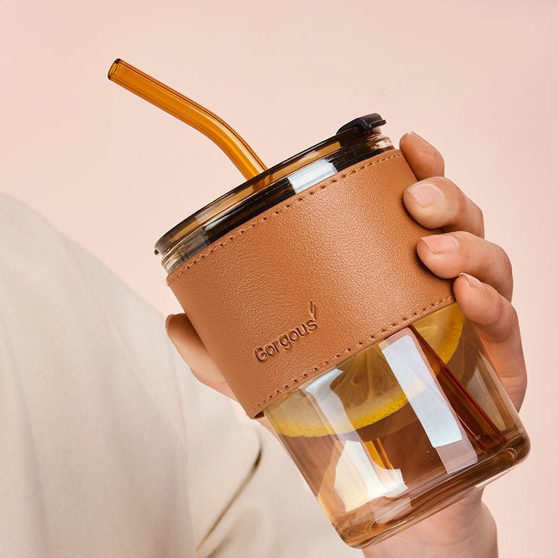 创意水杯玻璃杯夏季杯子便携咖啡杯