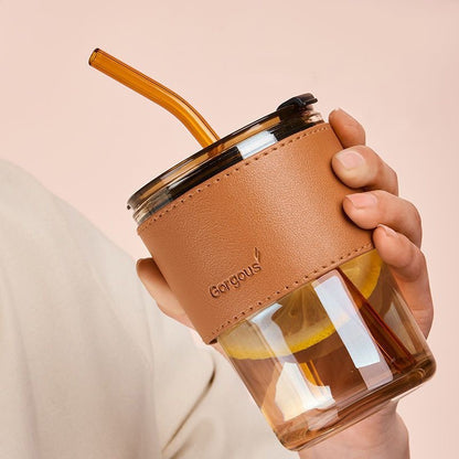 创意水杯玻璃杯夏季杯子便携咖啡杯