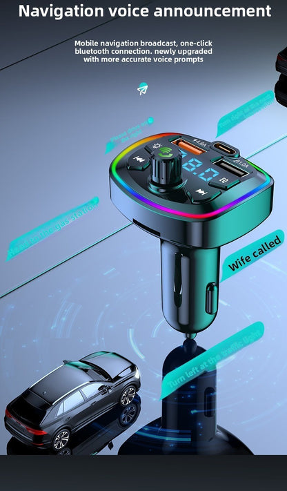 Bluetooth FM Transmitter Car Kit MP3 Player Handsfree PD Fast Charger USB Drive