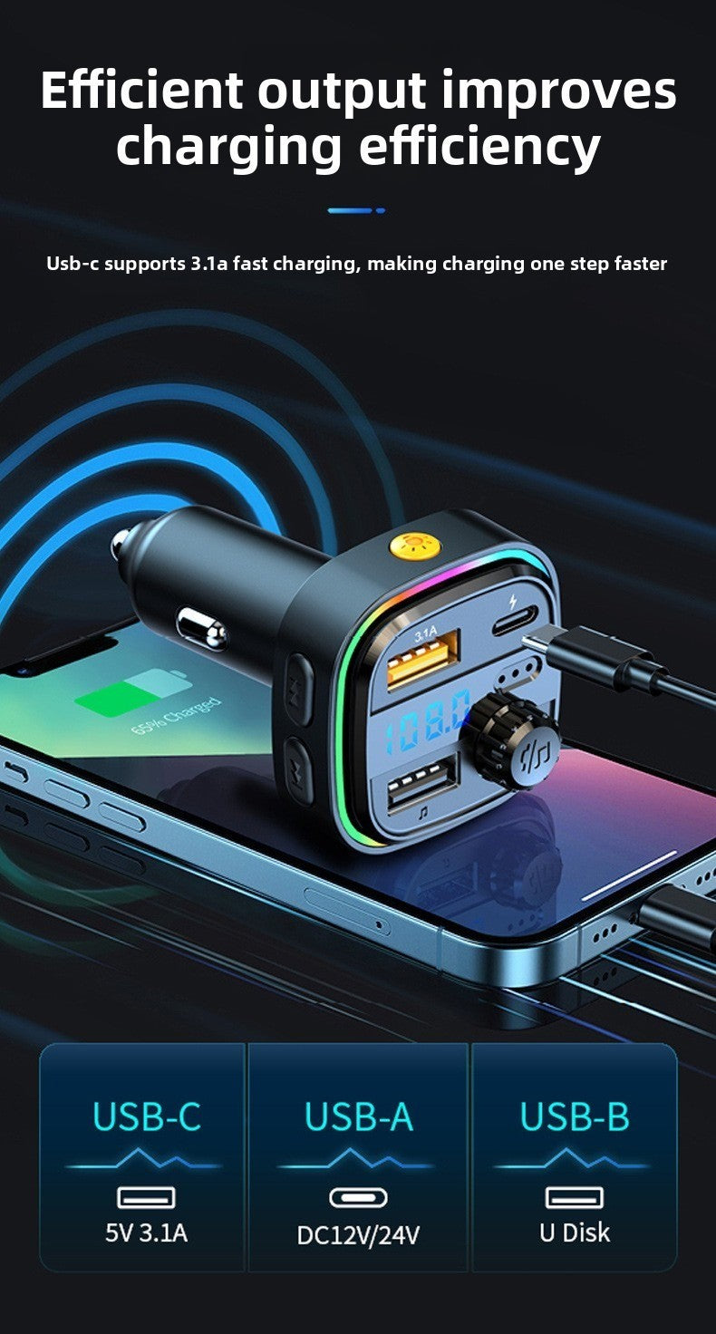 Bluetooth Car MP3 Player FM Transmitter with Dual USB Fast Charging Port
