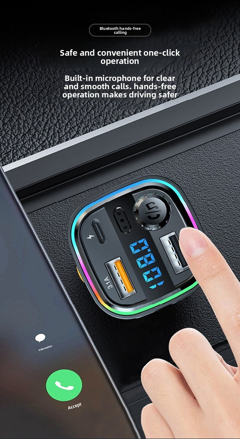 Bluetooth Car MP3 Player FM Transmitter with Dual USB Fast Charging Port