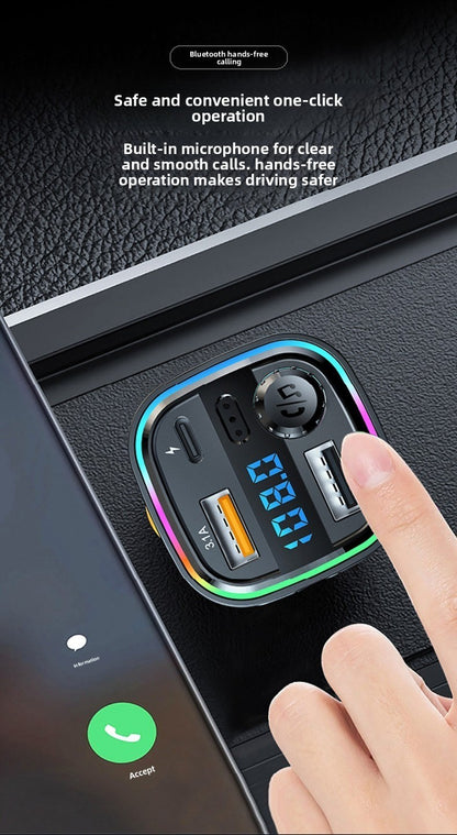 Bluetooth Car MP3 Player FM Transmitter with Dual USB Fast Charging Port