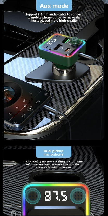 Dual USB Car Charger Fast Charging Bluetooth for iPhone Android Quick Charging