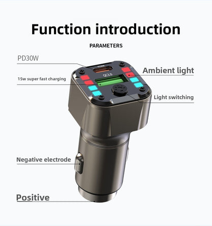 Super Fast Car Charger PD30W QC3.0 Dual USB with Charging Cable for Huawei iPhon