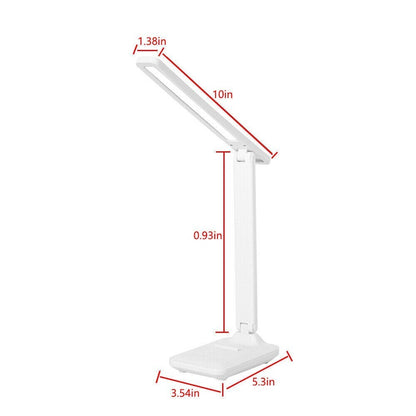 Dimmable LED Desk Light Touch Sensor Table Bedside Reading Lamp USB Rechargeable