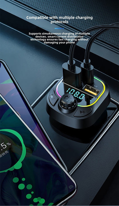 Bluetooth Car MP3 Player FM Transmitter with Dual USB Fast Charger