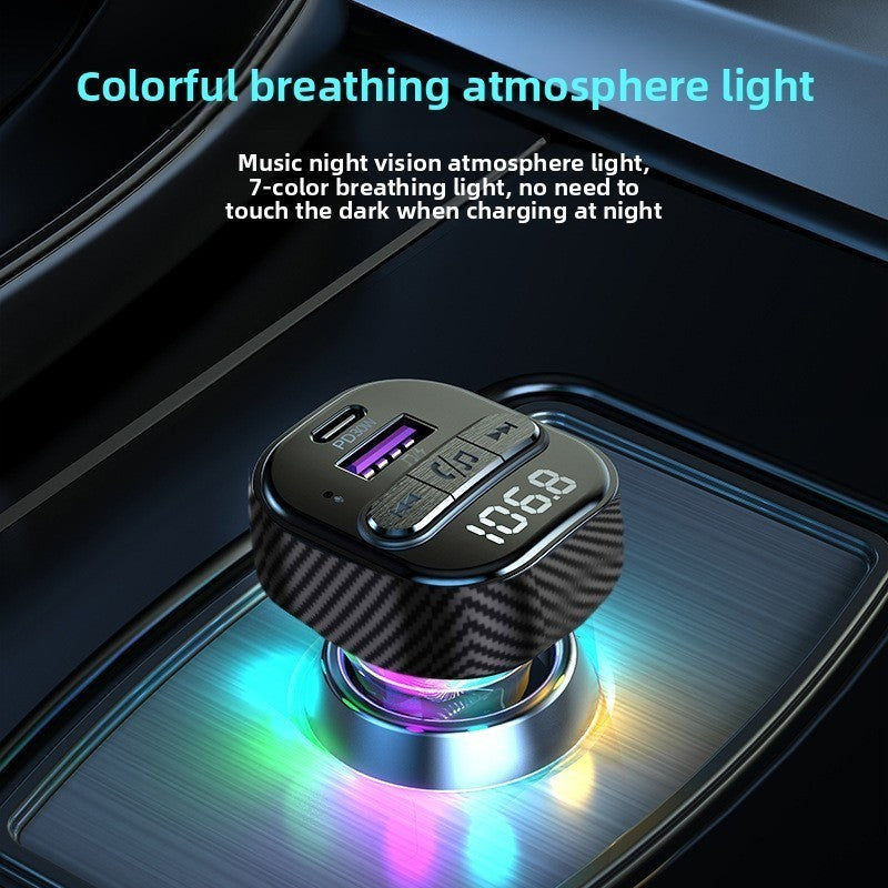Hands-Free Bluetooth FM Transmitter MP3 Player PD Fast Car Charger