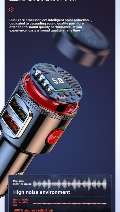 T23 PD Fast Charger Bluetooth FM Transmitter MP3 Player Cigarette Lighter Plug