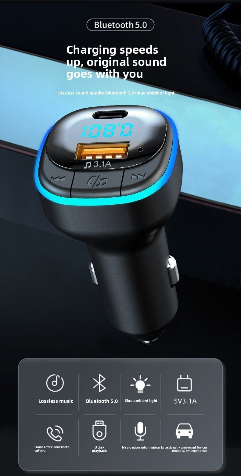 Car Bluetooth Charger MP3 Player FM Transmitter Dual USB Adapter