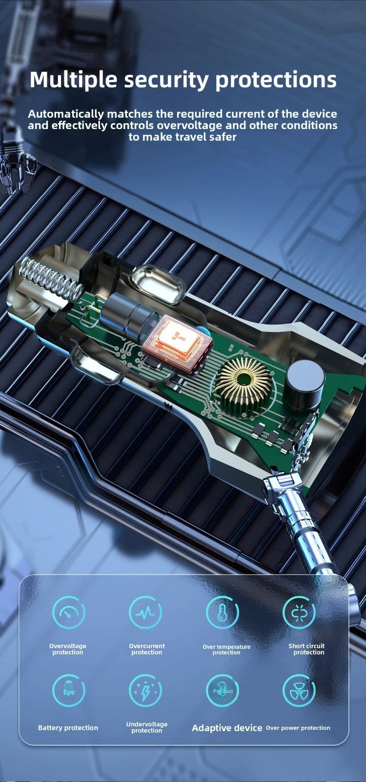 Super Fast Car Charger PD30W QC3.0 Dual USB with Charging Cable for Huawei iPhon