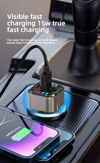 Super Fast Car Charger PD30W QC3.0 Dual USB with Charging Cable for Huawei iPhon