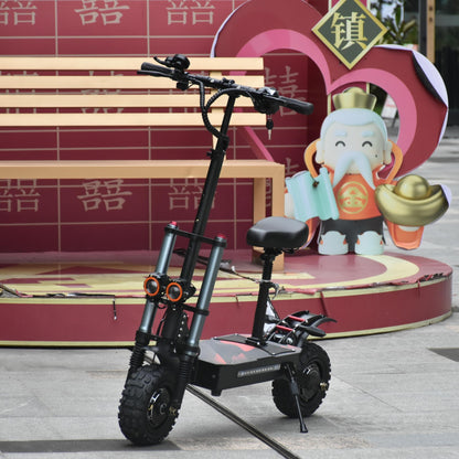 Off-road Electric Scooter Adult with Seat Dual Motor 60V 6000W 85km/h E Scooter