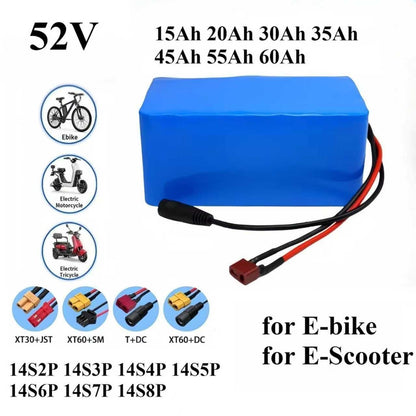 52V 45Ah 14S6P High-Power Rechargeable Li-ion Battery Pack BMS For E-Scooter