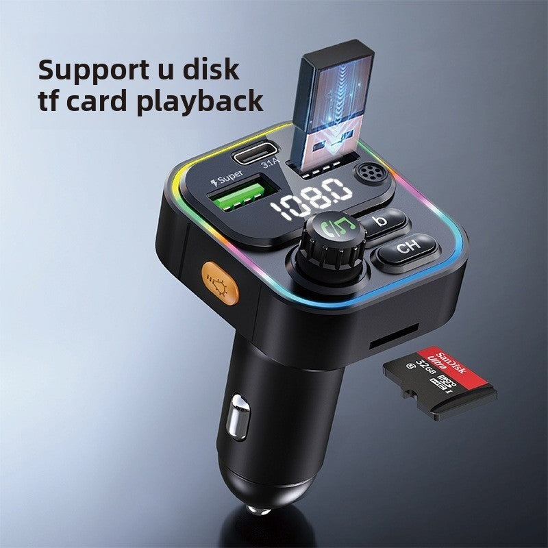 Car MP3 Player Bluetooth FM Transmitter with Fast Charging Dual USB