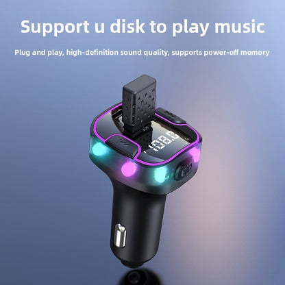 Car Bluetooth FM Transmitter MP3 Player with USB Wireless Charging