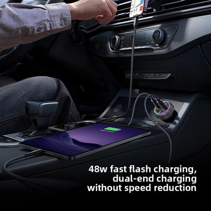 Car Bluetooth Speakerphone FM Transmitter Super Fast Charger Visor Clip Kit