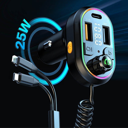 Car Charger Bluetooth FM Transmitter MP3 Player Dual USB Cigarette Lighter