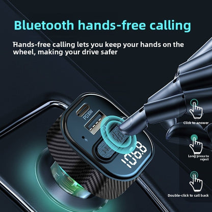 Hands-Free Bluetooth FM Transmitter MP3 Player PD Fast Car Charger