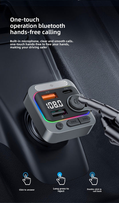 Wireless Bluetooth Karaoke Microphone Car MP3 Player FM Transmitter Charger