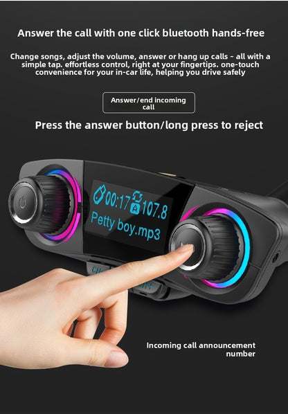 BT06 Bluetooth Car FM Transmitter MP3 Player QC3.0 Fast Charging Handsfree
