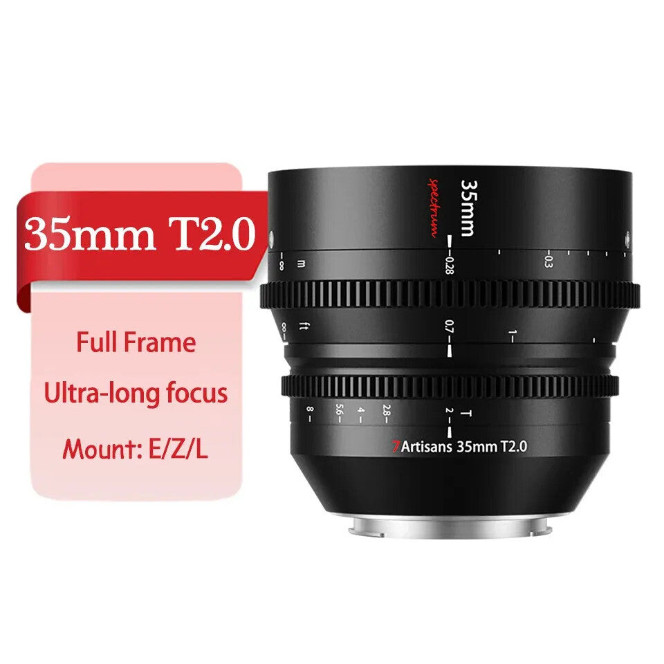 7Artisans 35mm T2.0 Full Frame Cinema Lens for Sony E Nikon Z L mount