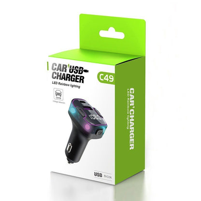 Car Bluetooth FM Transmitter MP3 Player with USB Wireless Charging